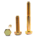 3/4x22-10 x 5 1/2x22 Coarse Thread Grade 5 Hex Cap Screw Medium Carbon Steel Yellow Zinc Plated W131