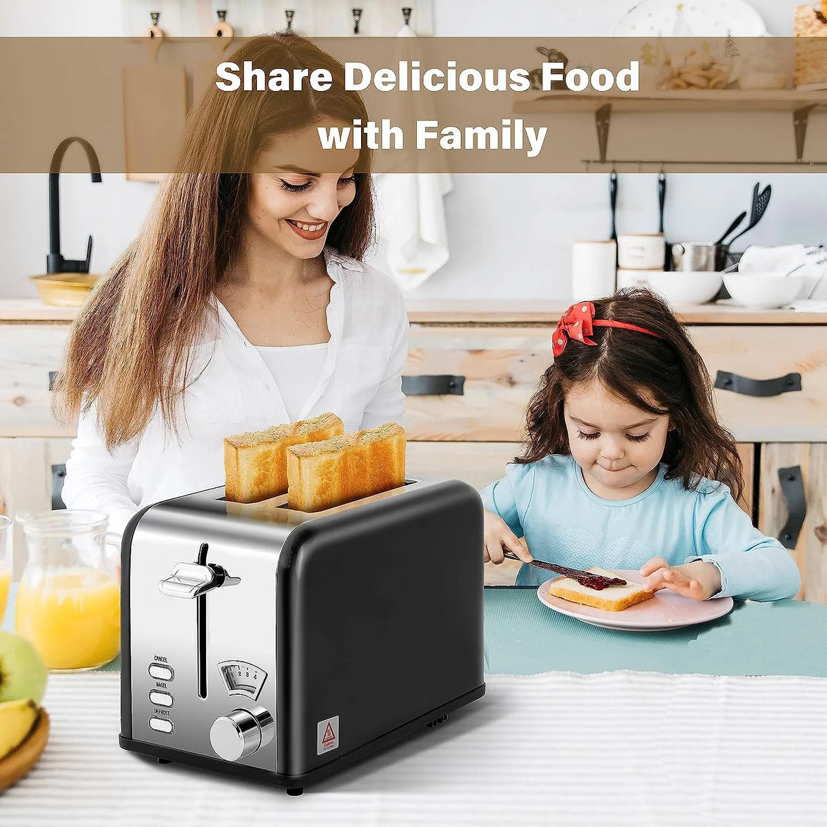 2-Slice Toaster with 1.5 inch Wide Slot, Black H480