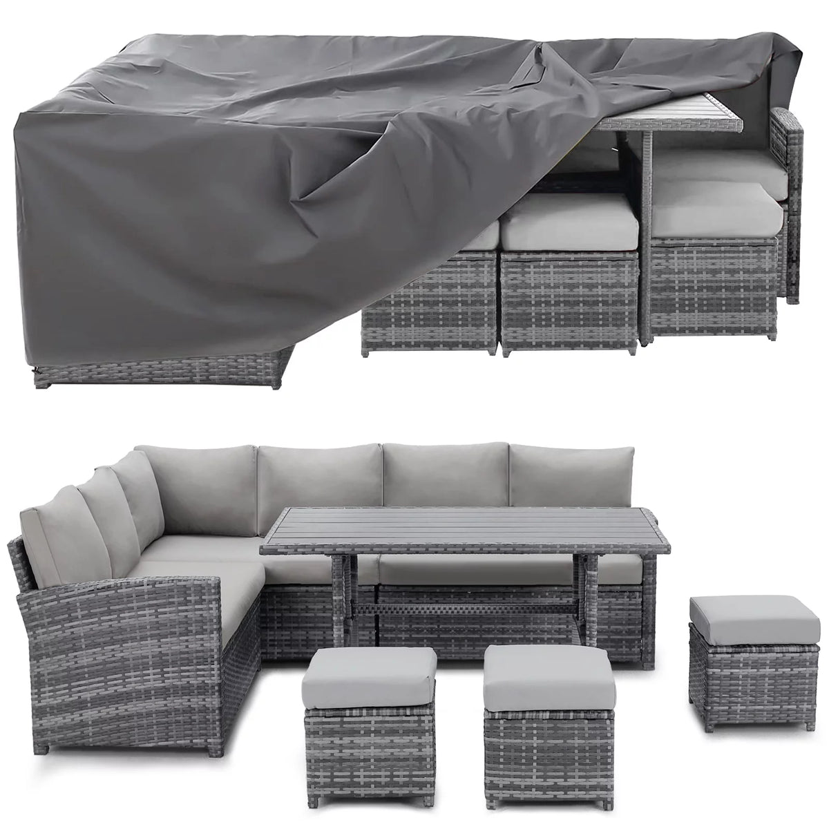7 Piece Rattan Wicker Patio Conversation Set R6203
