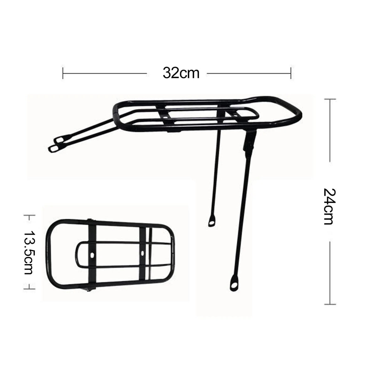 Rear Bike Rack Steel 32cmx13.5cmx24cm T16200