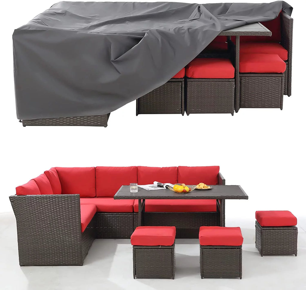 7 Piece Rattan Wicker Patio Conversation Set R6203