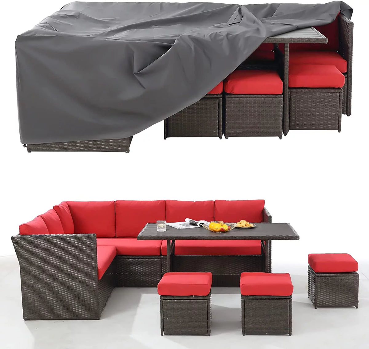 7 Piece Rattan Wicker Patio Conversation Set R6203