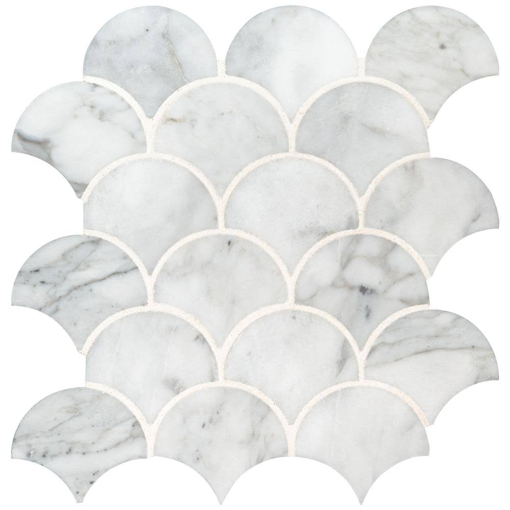 Polished Marble Mesh-Mounted Mosaic Tile G3277
