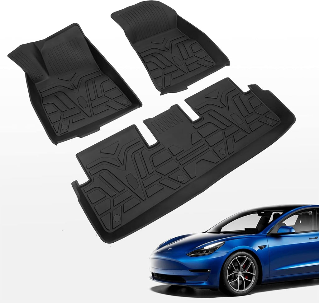 Set of 6 All Weather Frunk Mats for Tesla Model 3 V99025