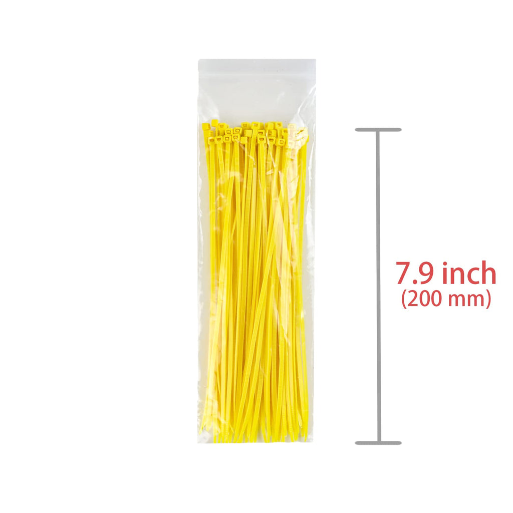 Yellow Plastic Safety Barrier Chain with Carabiner D Rings, S-Hooks, and Zip Ties I8220