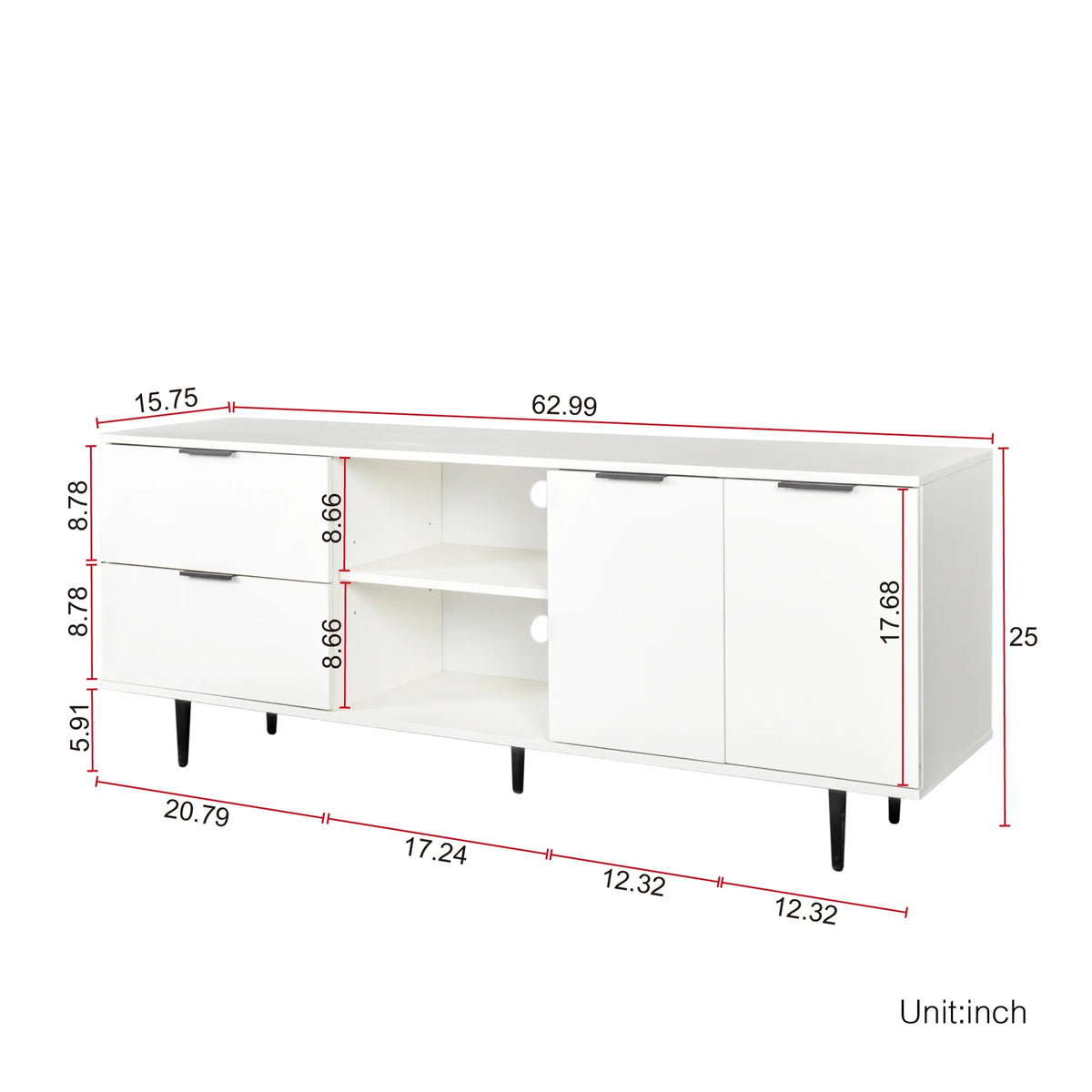 White Particle Board TV Stand W5923