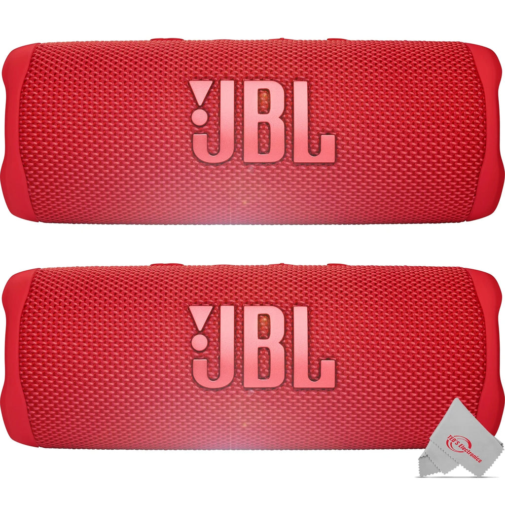 2x Wireless Portable Waterproof Speaker - Red E6253