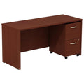Mahogany Desk Credenza with 2 Drawer Mobile Pedestal B7617