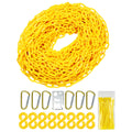 Yellow Plastic Safety Barrier Chain with Carabiner D Rings, S-Hooks, and Zip Ties I8220