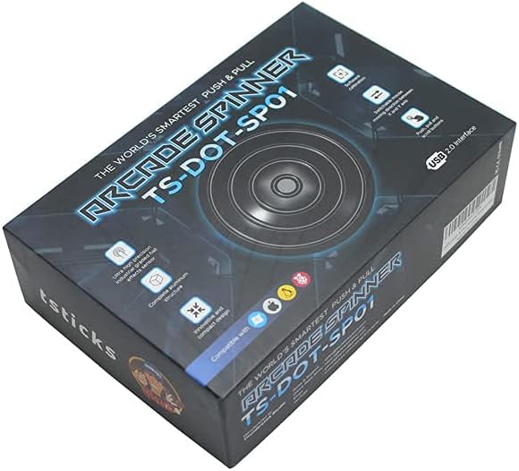 Black Push & Pull Arcade Spinner E8361