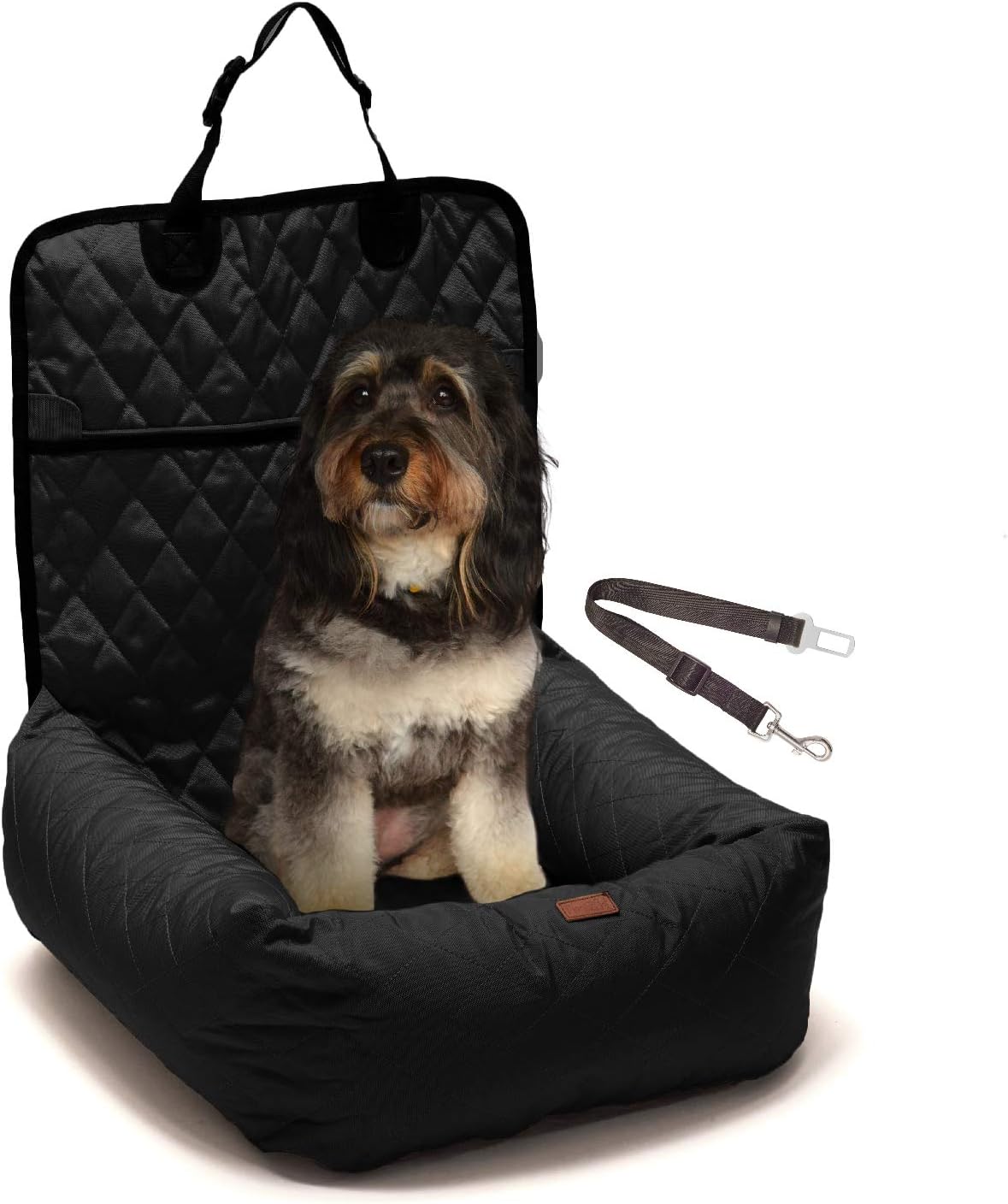 Tan Water Resistant Dog Car Booster Seat X1993