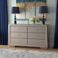 6 Drawer Double Dresser Silver Champagne W53552