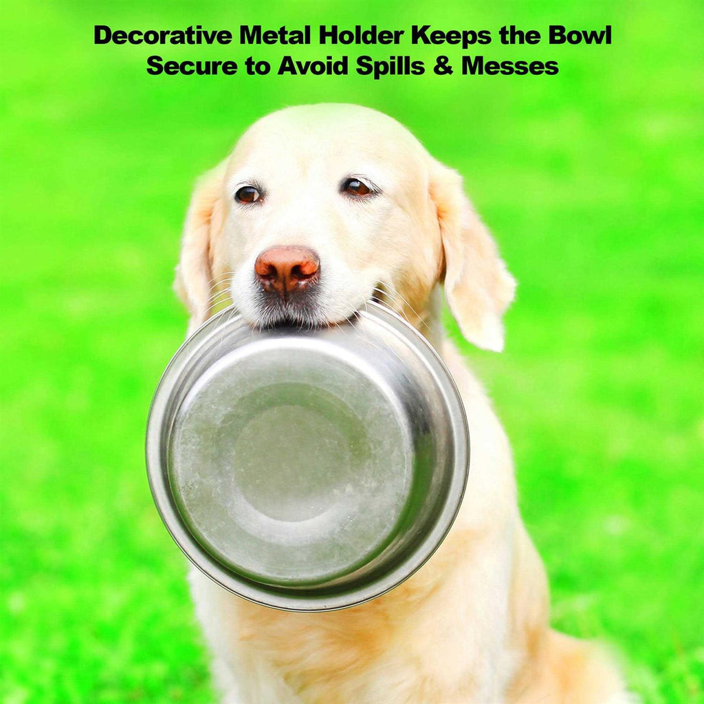 Modern Double Elevated Dog Bowls Y37751