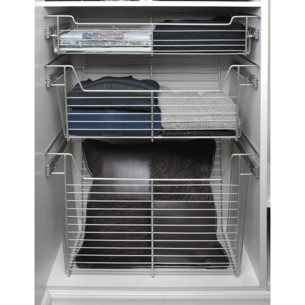 18x22 Satin Nickel Closet Basket 3 Pack T7193