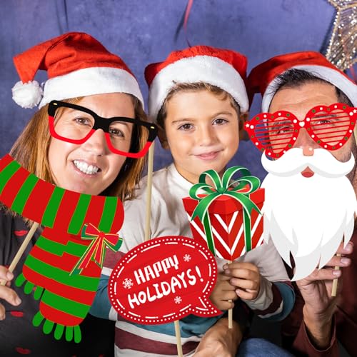 Christmas Photo Booth Props, 40Pcs Party Decorations Y151