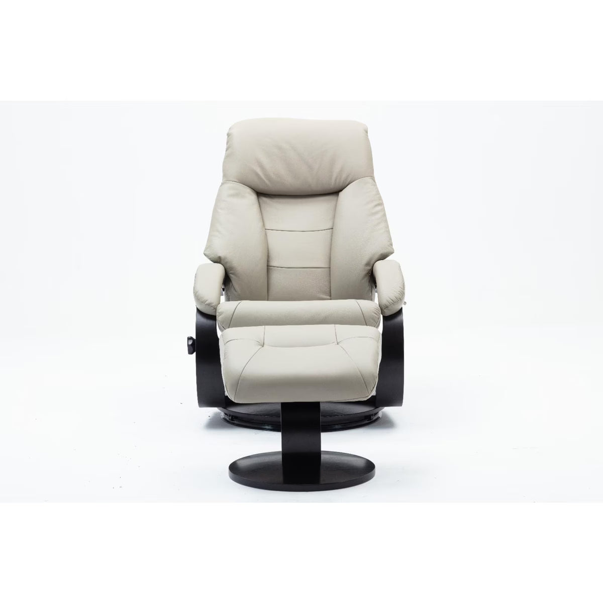 Top Grain Leather Recliner and Ottoman J156