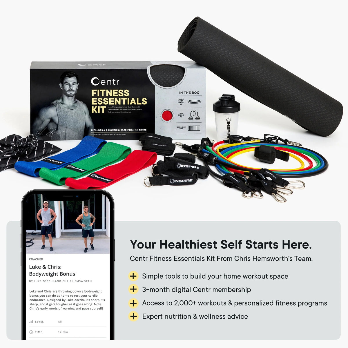 Fitness Essentials Kit Home Workout Equipment S222