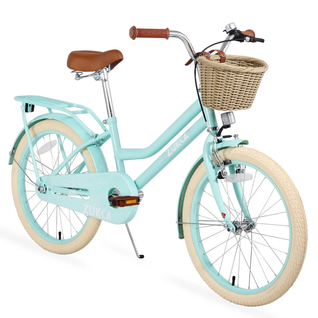 Kids Bike with Woven Basket White W730
