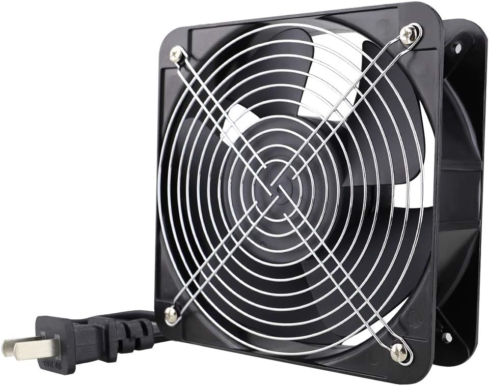 200mm x 60mm Dual Ball 110V 120V Industrial Cooling Fan Pack of 2 A841701