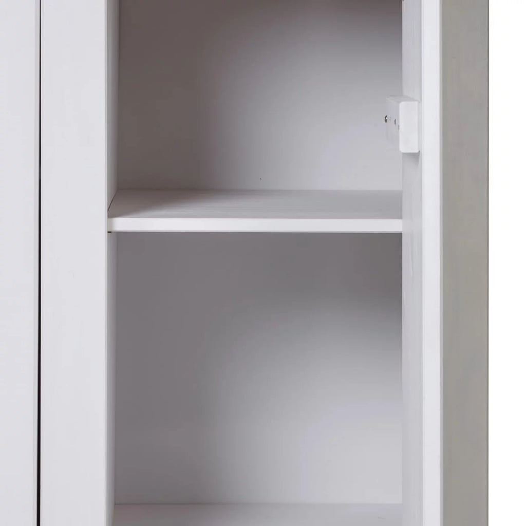 White 3-Door Pine Wardrobe I8149