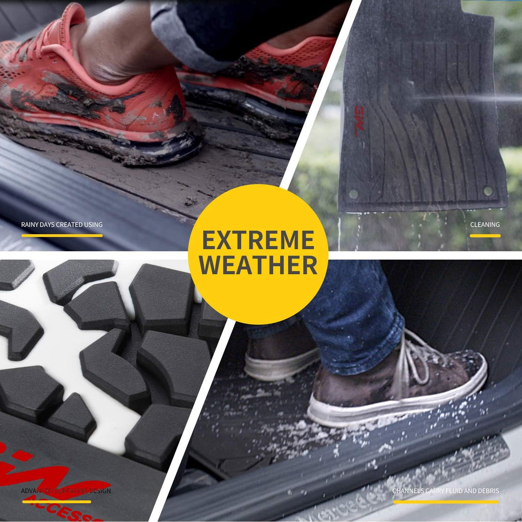 Black TPE Floor Mats for Jeep Wrangler JL 4 Doors Full Set J356490