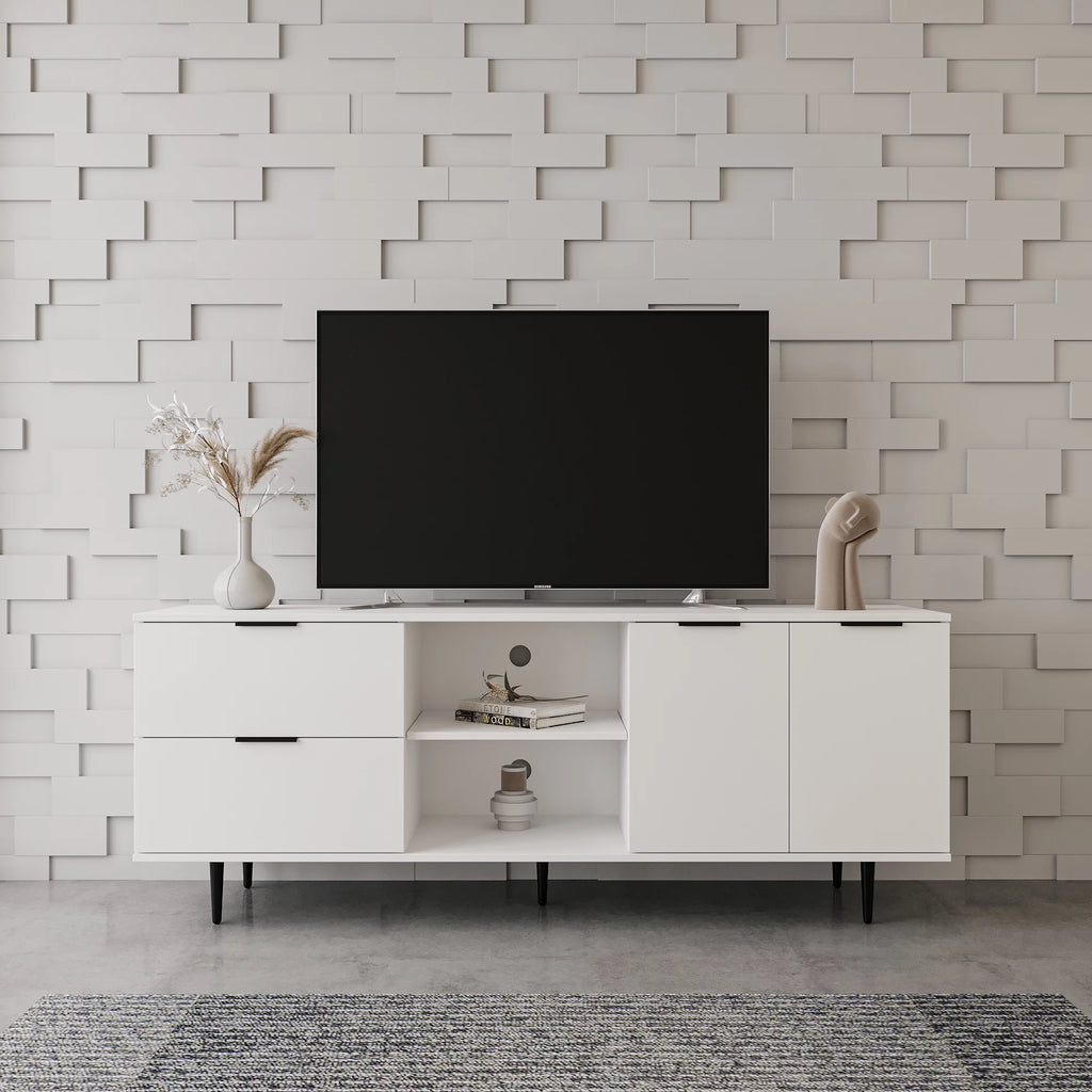 White Particle Board TV Stand W5923