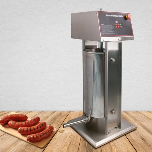 Stainless Steel Electric Sausage Stuffer 55LBS with 4 Stuffing Tubes Q8812