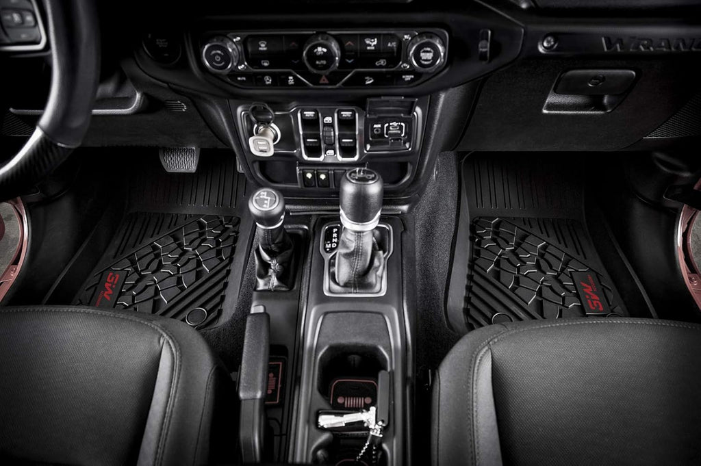 Black TPE Floor Mats for Jeep Wrangler JL 4 Doors Full Set J356490