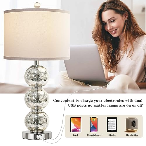 Set of 2 Glass Table Lamps K512086