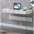 White Desk with Built in Outlets H676