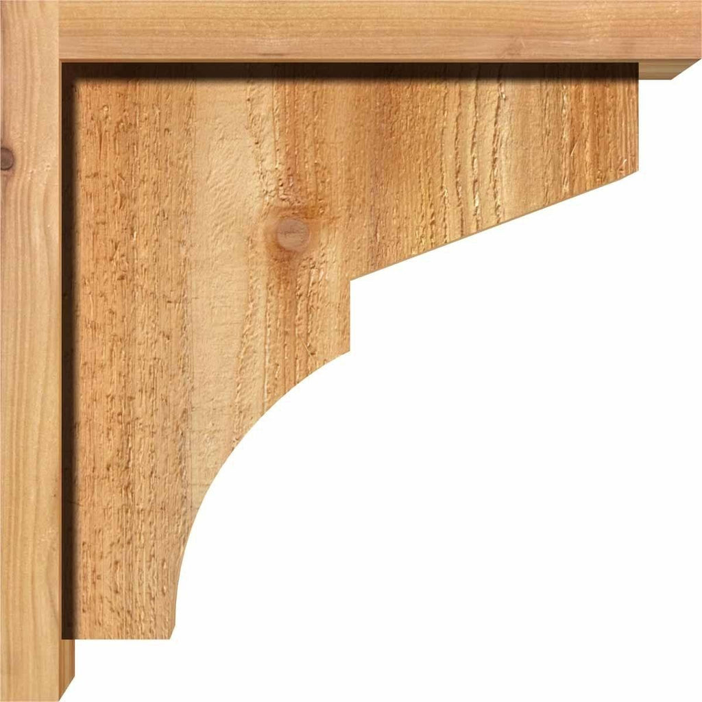 Monterey Rough Sawn Corbel with Backplate, Western Red Cedar Y46017