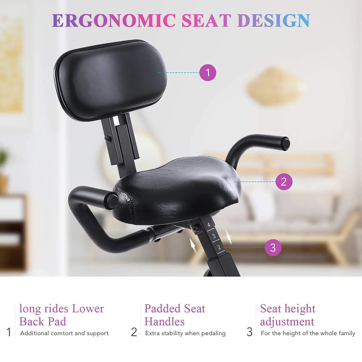 Magnetic Upright Exercise Bike with Pulse Sensor LCD Monitor B2184