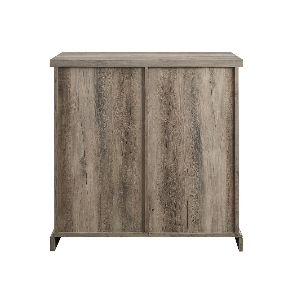 Grey Wash Sliding Barn Door Accent Cabinet N652114