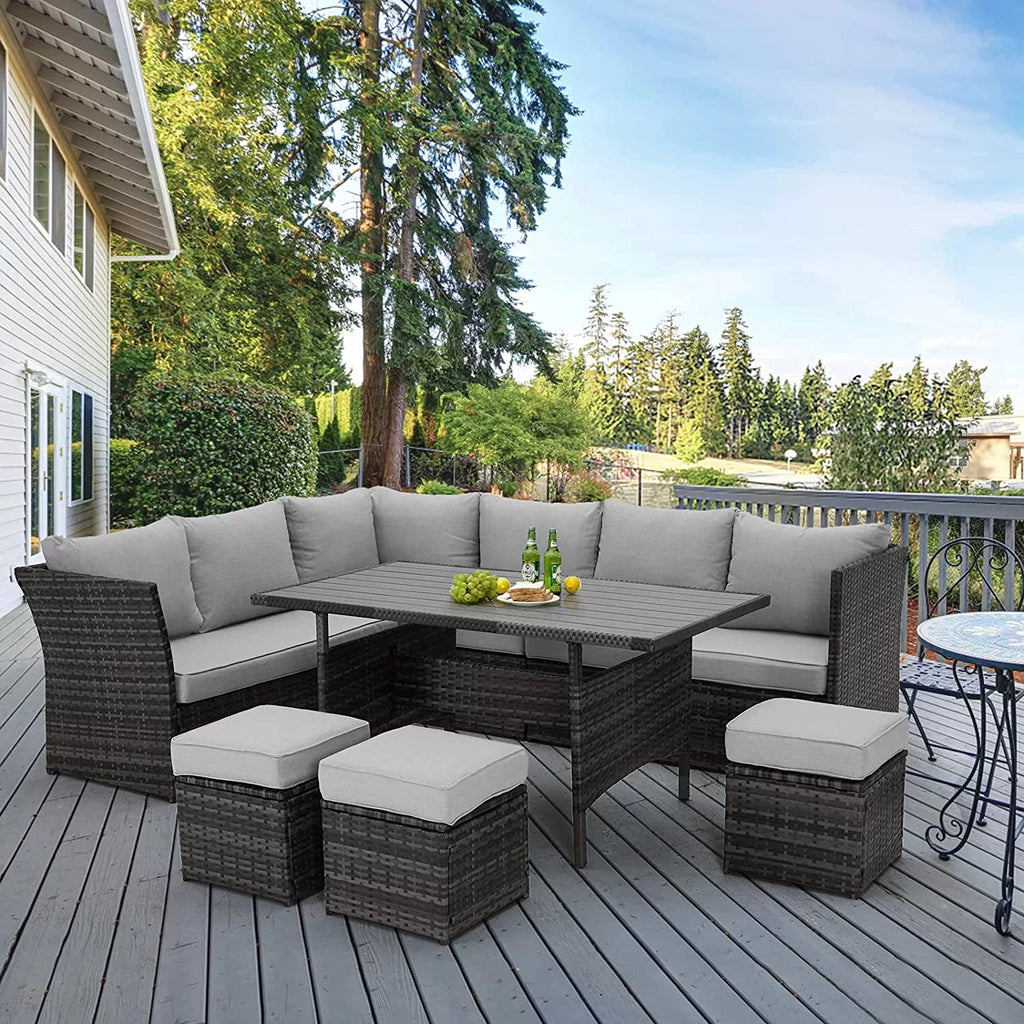 7 Piece Rattan Wicker Patio Conversation Set R6203