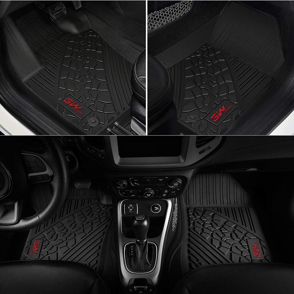 Black TPE Floor Mats for Jeep Wrangler JL 4 Doors Full Set J356490