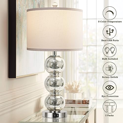 Set of 2 Glass Table Lamps K512086