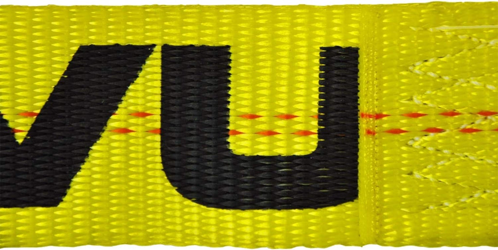 Classic Yellow 2 Inch x 30 Foot Winch Strap with Flat Hook, 4 Pack H800782