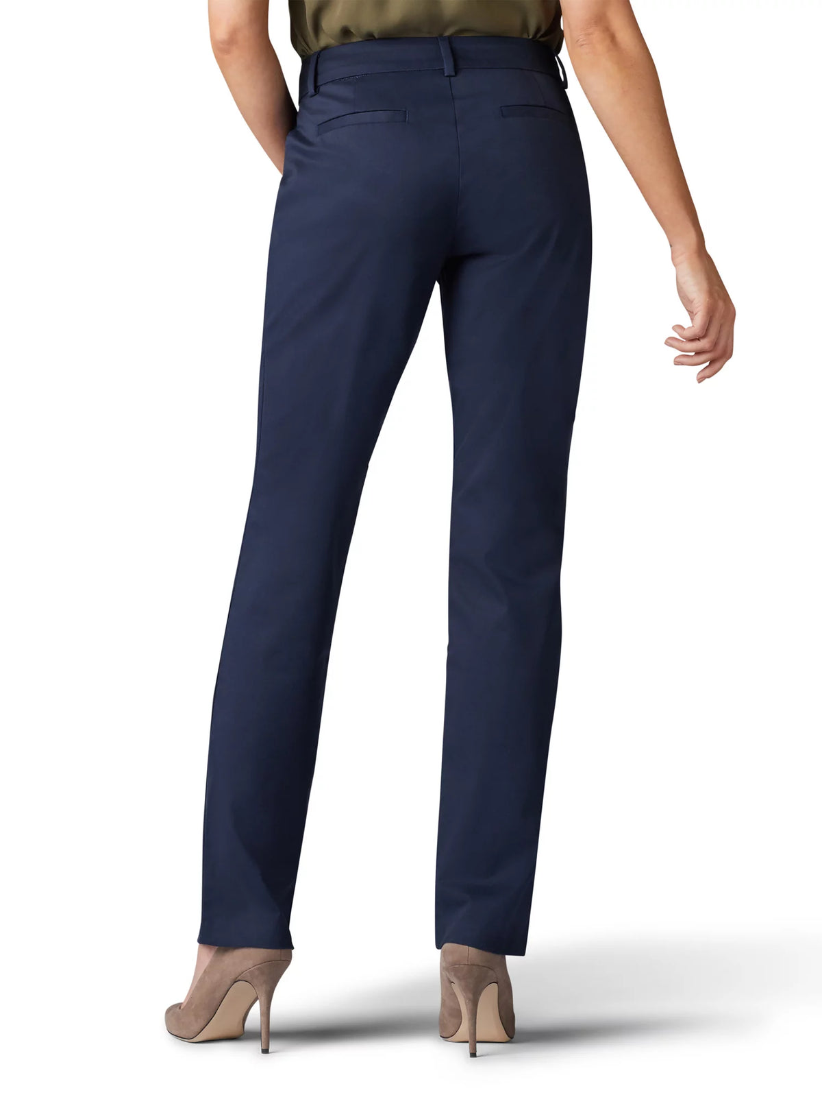 Straight Leg Wrinkle Resist Stretch Pant T41498