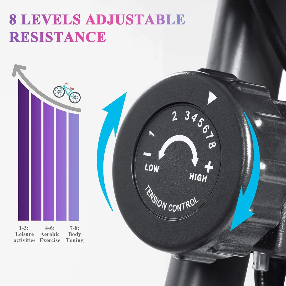 Magnetic Upright Exercise Bike with Pulse Sensor LCD Monitor B2184