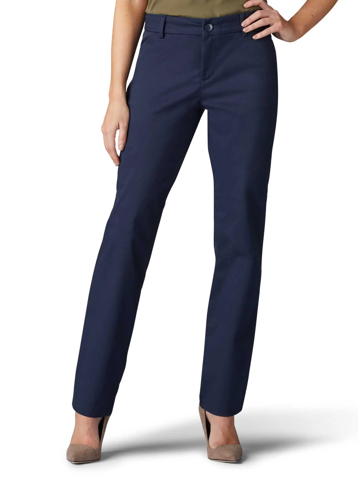 Straight Leg Wrinkle Resist Stretch Pant T41498
