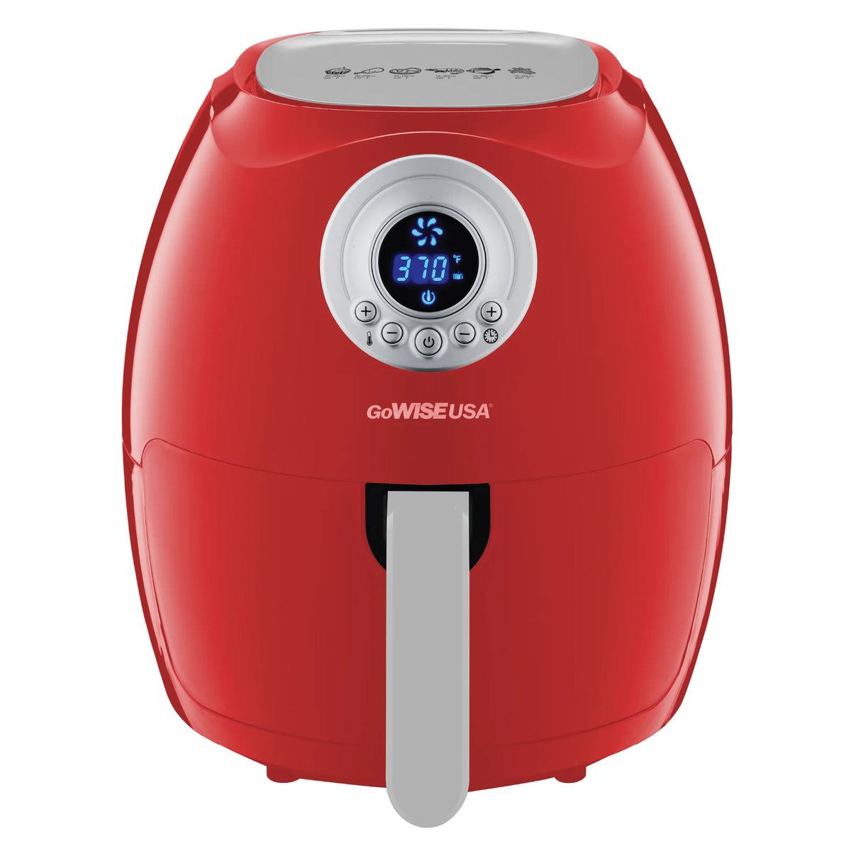 3.7-Qt. 1200 Watts Digital Air Fryer (Red) U7979