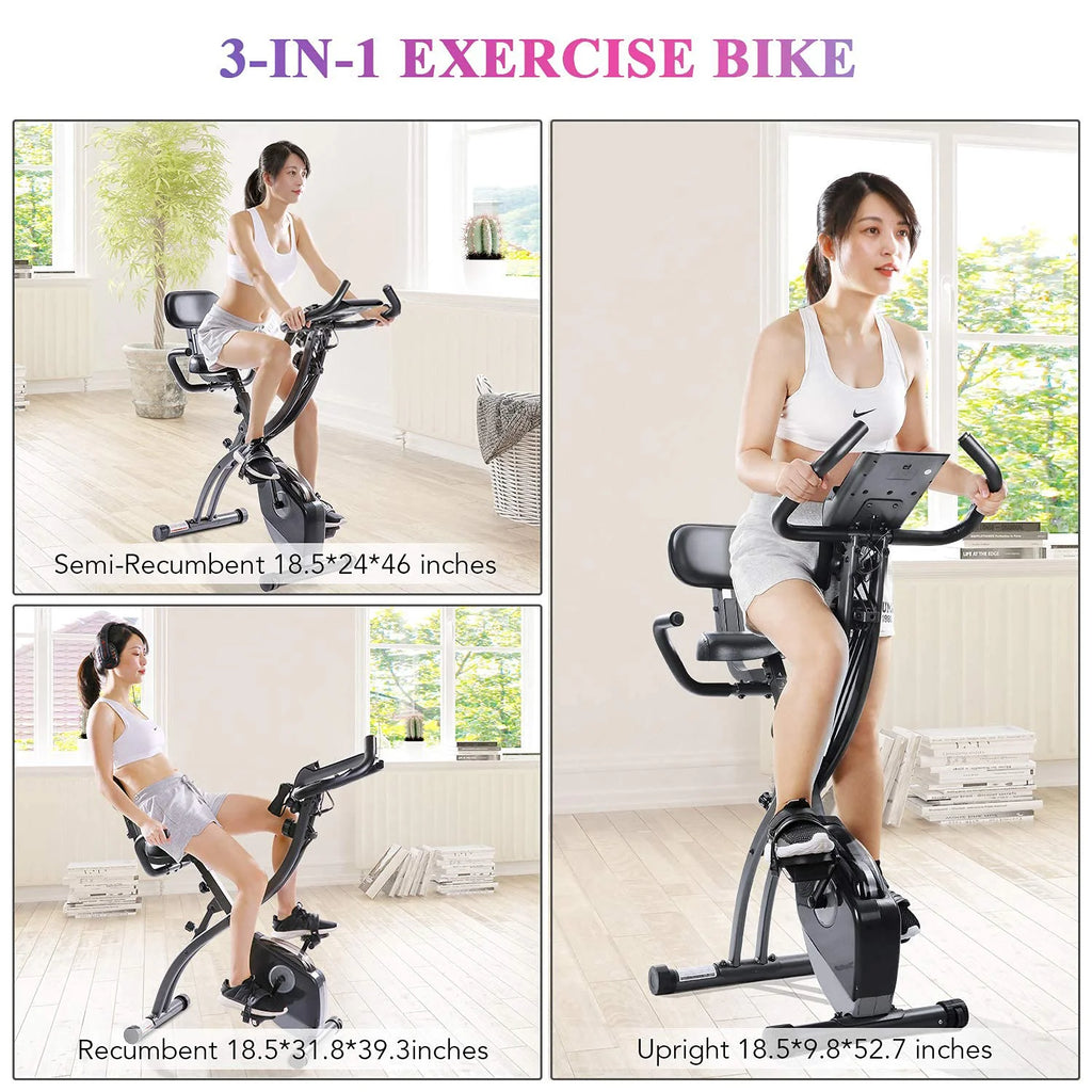 Magnetic Upright Exercise Bike with Pulse Sensor LCD Monitor B2184