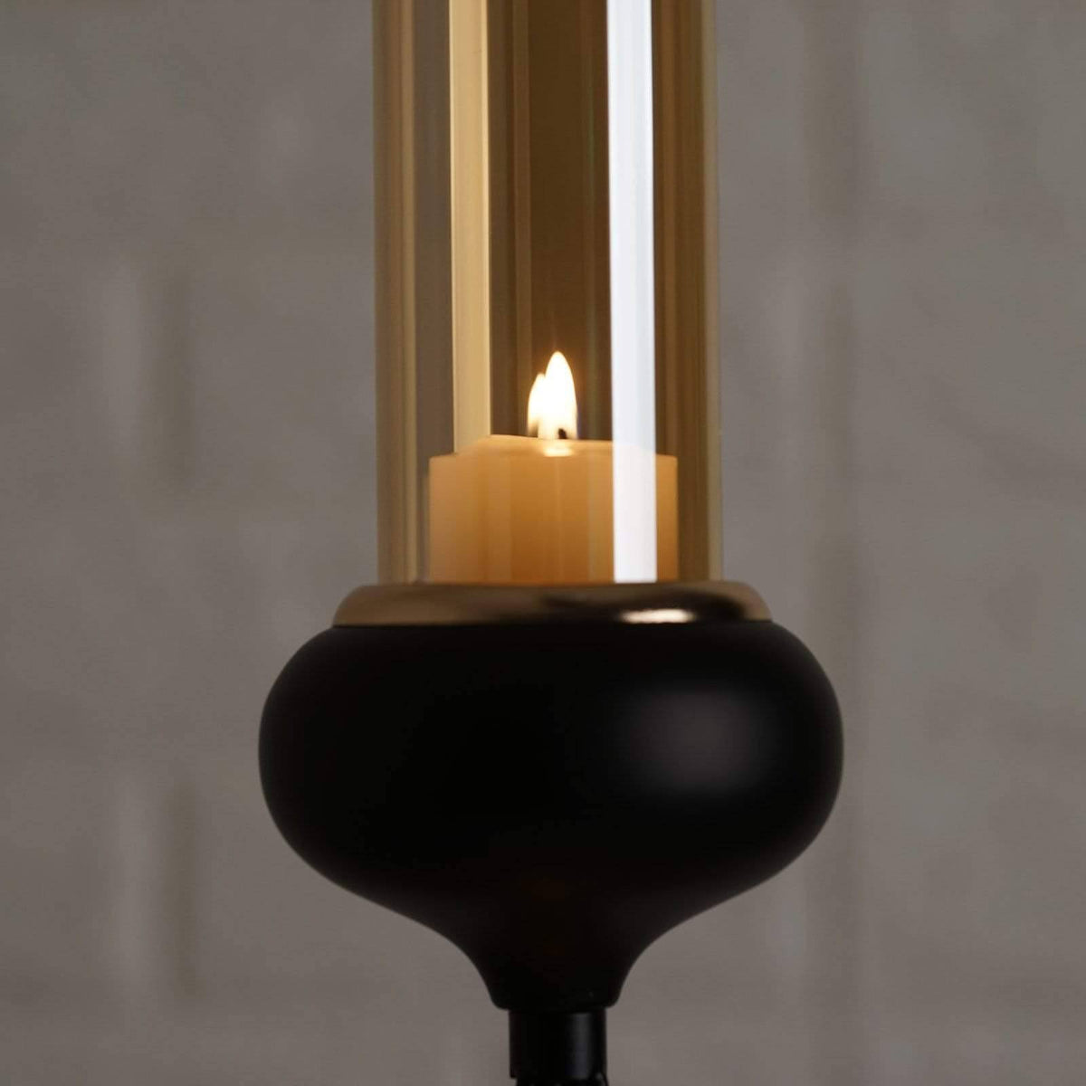 Gold Black Geometric Glass Votive Candle Holders A3043