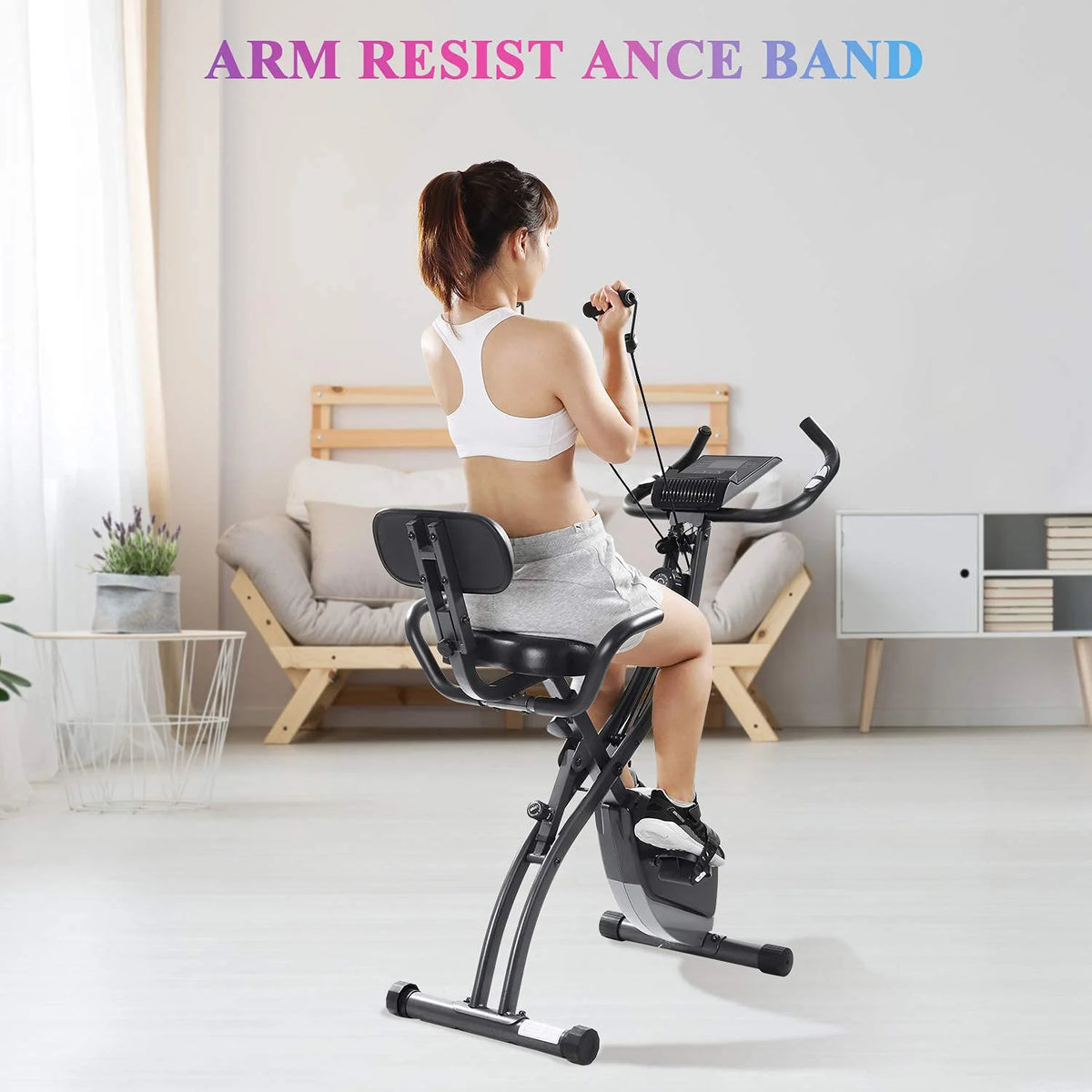Magnetic Upright Exercise Bike with Pulse Sensor LCD Monitor B2184