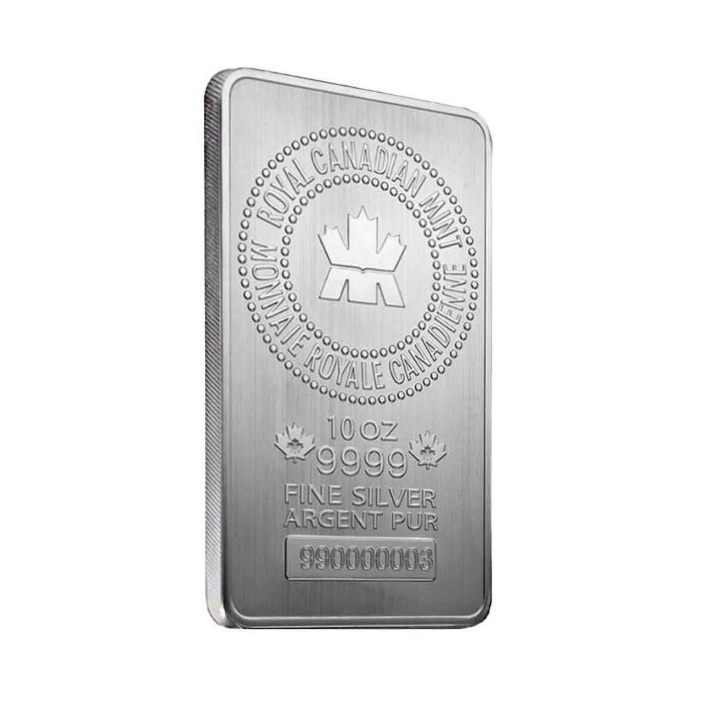 Lot of 2 - 10 oz .9999 Fine Silver Bar W7335