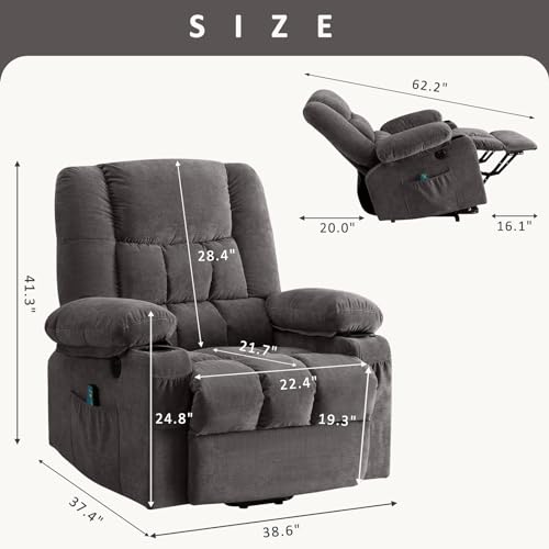 Power Lift Recliner Chair with Heat and Massage Q7211