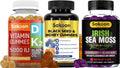 Irish Sea Moss Black Seed Oil Vitamin D3 K2 Gummies K66228