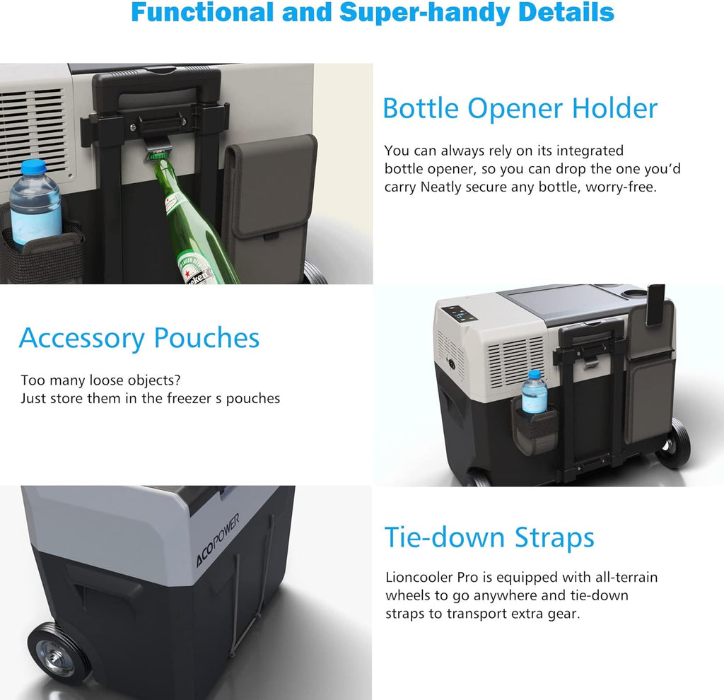 32 Quarts Portable Refrigerator with Rechargeable Battery U591357