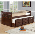 Dark Cappuccino Twin Trundle Bed K184