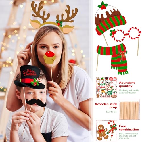 Christmas Photo Booth Props, 40Pcs Party Decorations Y151